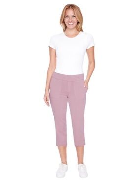 ☀️Up! Pull On Stretch Capri Pants Pink Size Large